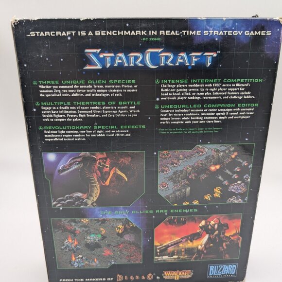 StarCraft COMPLETE BIG BOX PC Windows 95 Blizzard (1998) - CIB - Picture 9 of 11